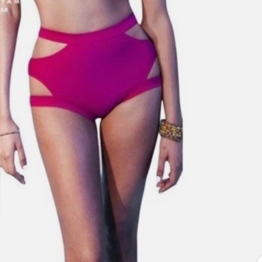 ANDREA IYAMAH Vix Paula Hermanny Pink Bikini Bottom